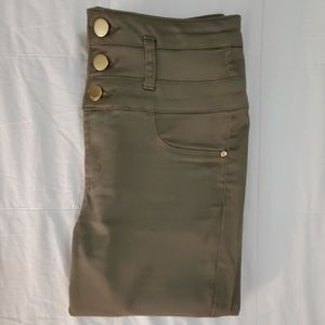 Dark Gray Hi-Waist Skinny Pants